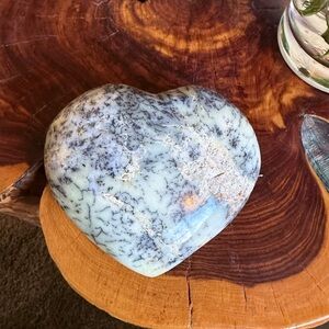 Dendritic opal shaped heart! Big specimen!!